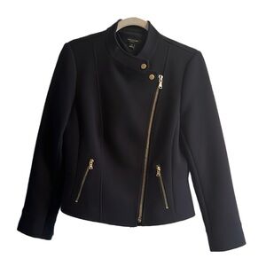 Women’s petite navy blazer with gold hardware Ann Taylor size 10 P